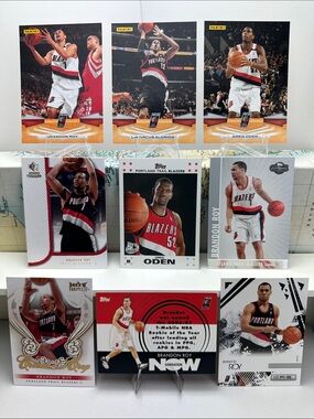 Brandon Roy Blazers w/ Aldridge and Greg Oden rookie card